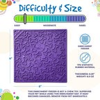 Bones eMat - Enrichment Lick Mat for Dogs and Cats | eMat Enrichment Toy for Anxiety Relief | SodaPup