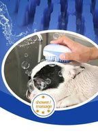 2-in-1 Pet Bath Brush – Soft Silicone Dog Cat Grooming & Massage Comb