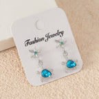 Women's Fashion Starfish Blue Sea Turtle Fresh Simple Summer Ocean Earrings