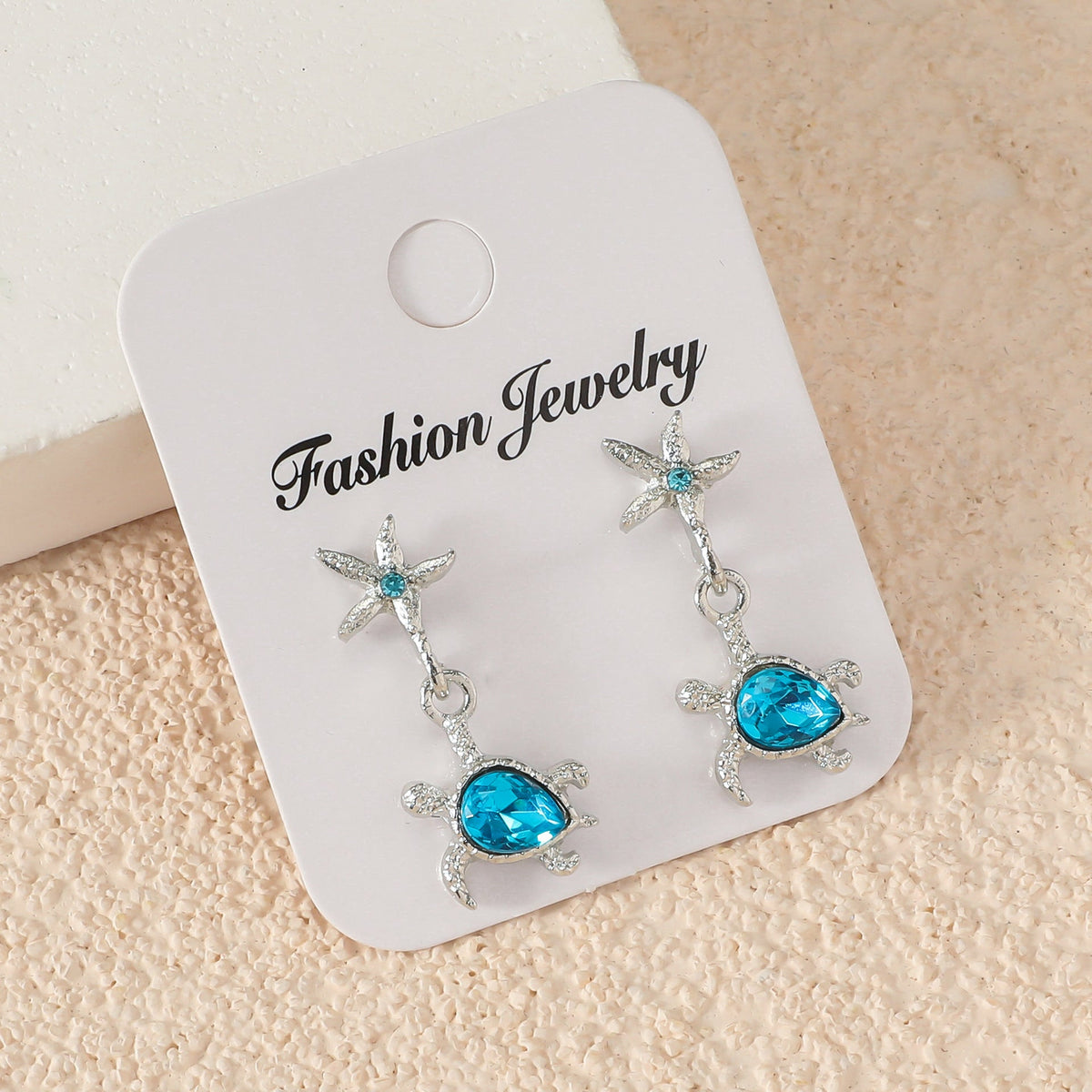 Women's Fashion Starfish Blue Sea Turtle Fresh Simple Summer Ocean Earrings