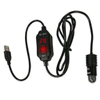 10W Mini Aquarium Heater for Small Fish Tank Constant Temperature Heater with Digital Display Adjustable 5V/2A USB heating rod