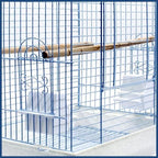 Cockatiel & Small Parrot Starter Kit with Birdcage, Cover, and Accessories – Perfect for Cockatiels, Conures, and Small Parrots – Square Dome – White