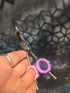 Reiki Shears - Left-Handed Curved Chunker - Southpaw Signature by Cat The Dog Groomer