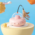 Smart Ufo Feather Cat Toy with Bell Training Stick