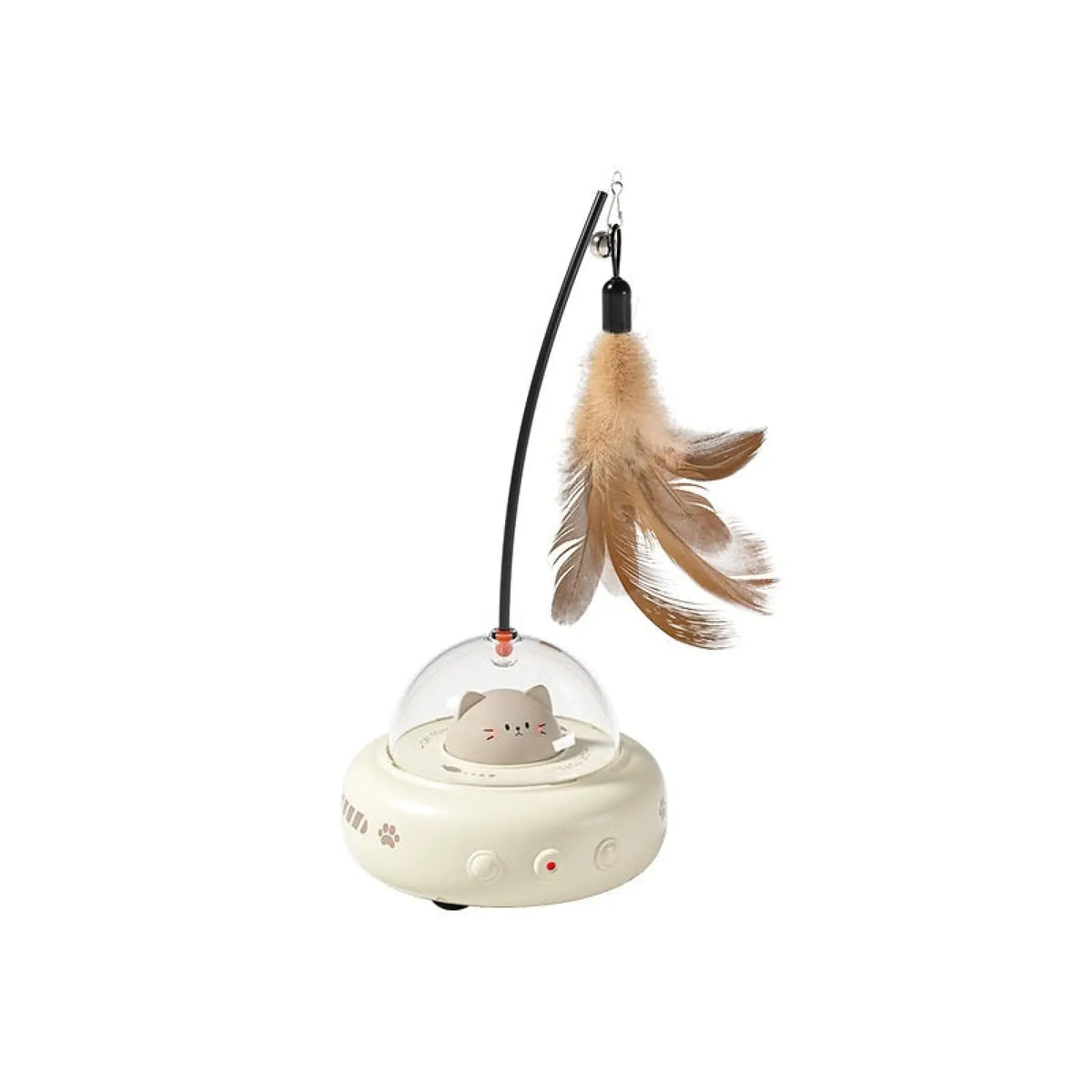 Smart Ufo Feather Cat Toy with Bell Training Stick